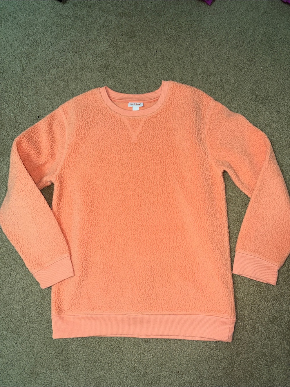Cat & Jack Peach Sherpa Crewneck Sweatshirt